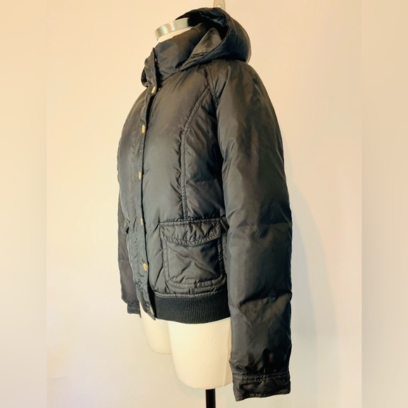 Juicy Couture Black Hooded Down Puffer Coat/Jacket size Medium - Picture 3 of 13